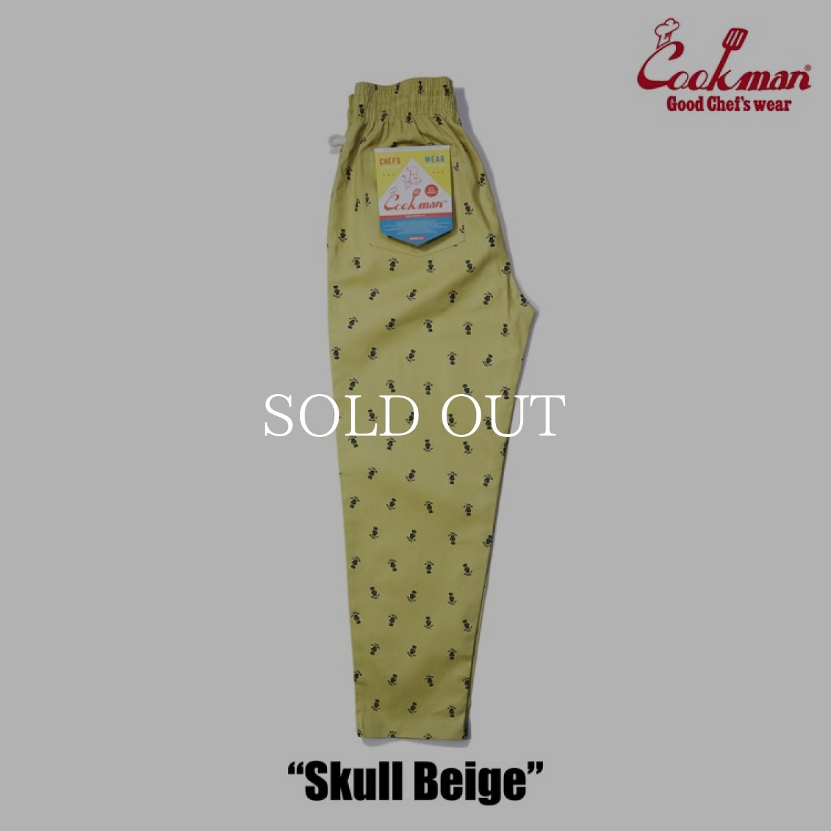 画像2: COOKMAN  Chef Pants Skull (Beige) (2)