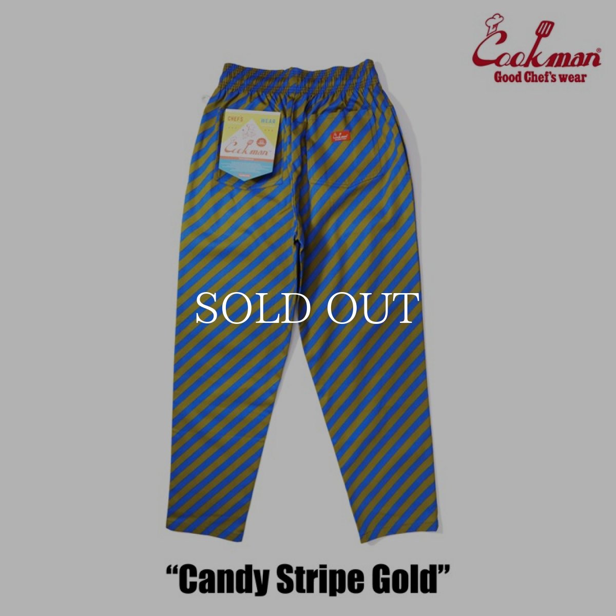 画像3: COOKMAN  Chef Pants Candy Stripe (Gold) (3)