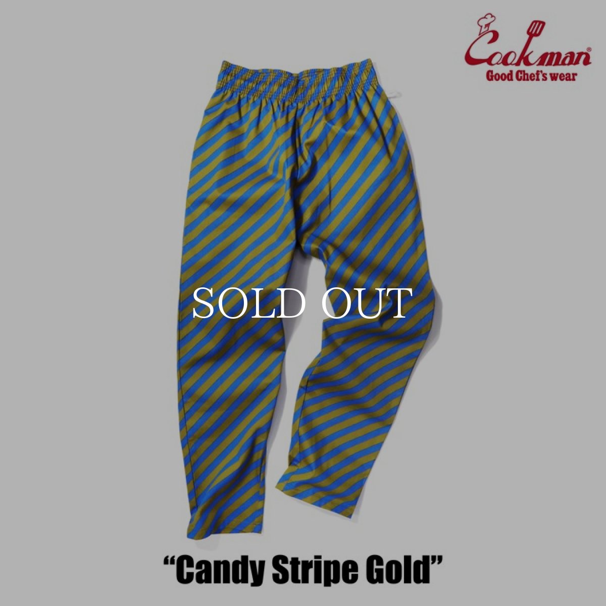 画像10: COOKMAN  Chef Pants Candy Stripe (Gold) (10)