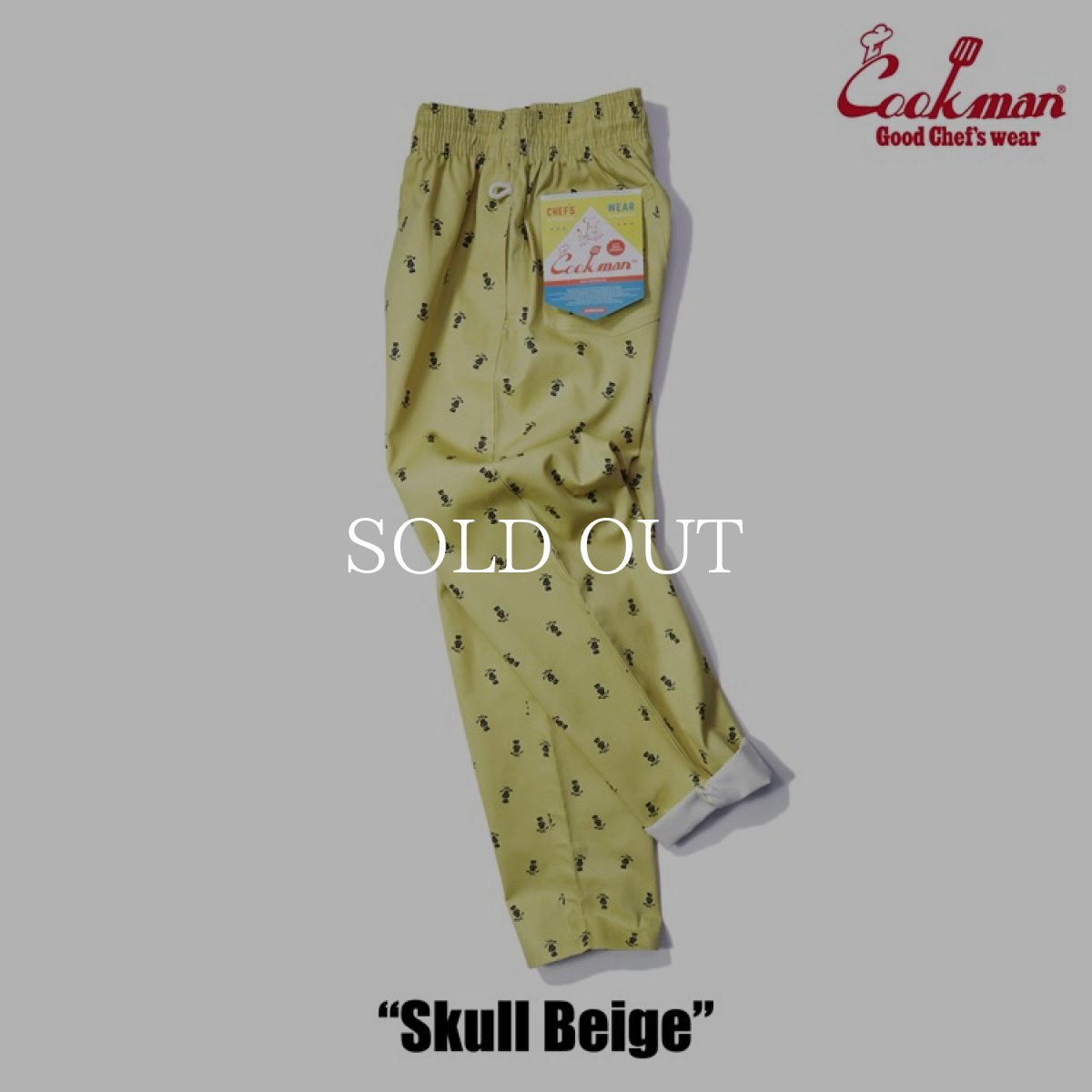 画像10: COOKMAN  Chef Pants Skull (Beige) (10)