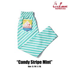 画像1: COOKMAN  Chef Pants Candy Stripe (Mint) (1)