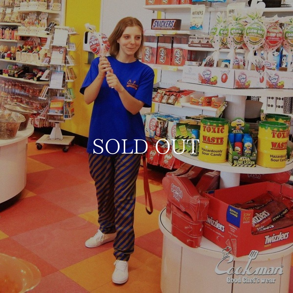 画像17: COOKMAN  Chef Pants Candy Stripe (Gold) (17)