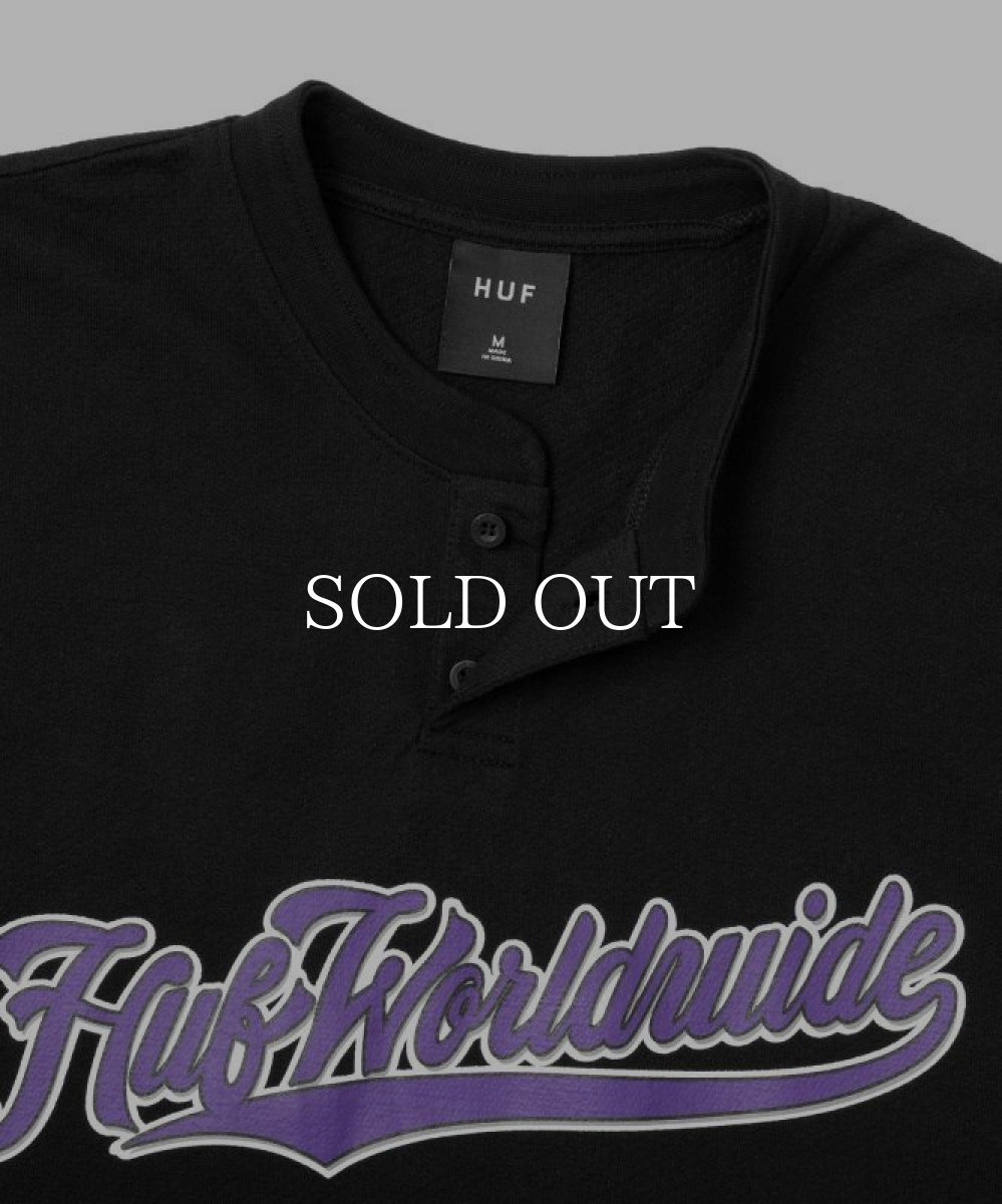 画像3: HUF  HARLAN BASEBALL HENLEY (BLACK) (3)