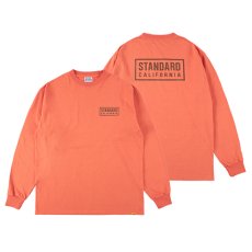 画像1: STANDARD CALIFORNIA  SD Heavyweight Box Logo Long Sleeve T (Orange) (1)