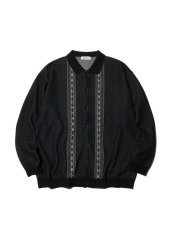 画像1: RADIALL  CURTIS - POLO SWEATER L/S (Black) (1)