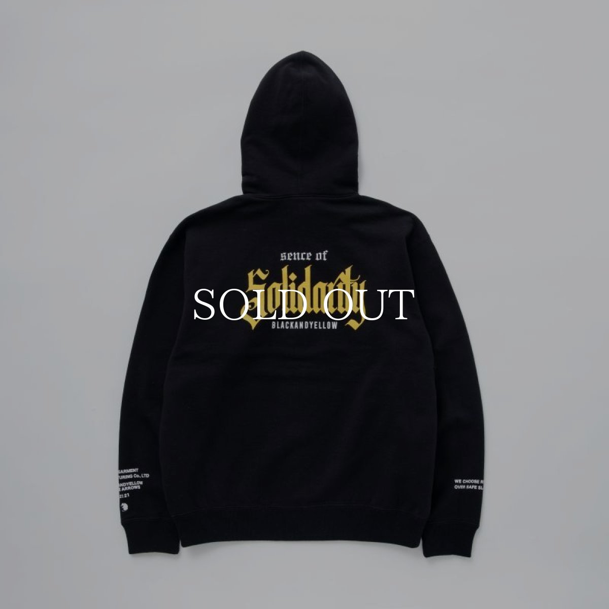 画像2: RATS  SOLIDARITY ZIP HOODIE (BLACK) (2)