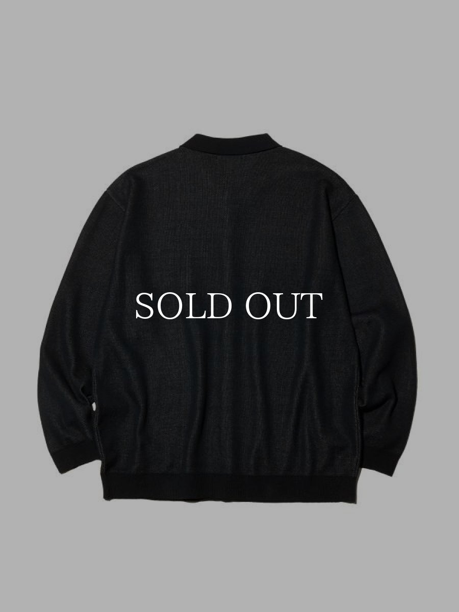 画像2: RADIALL  CURTIS - POLO SWEATER L/S (Black) (2)