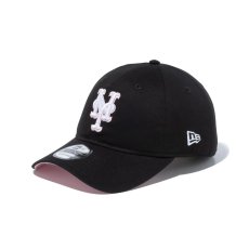 画像1: NEW ERA  9TWENTY MLB Pink Pack ニューヨーク・メッツ ブラック ピンクアンダーバイザー (ブラック) (1)