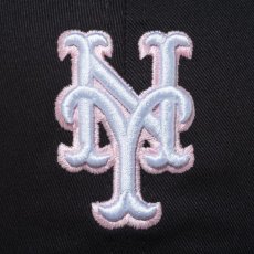 画像5: NEW ERA  9TWENTY MLB Pink Pack ニューヨーク・メッツ ブラック ピンクアンダーバイザー (ブラック) (5)