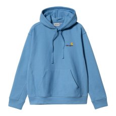 画像1: CARHARTT WIP  HOODED AMERICAN SCRIPT SWEATSHIRT (Piscine) (1)