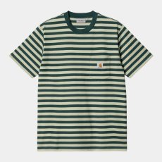 画像1: CARHARTT WIP  S/S SCOTTY POCKET T-SHIRT (Scotty Stripe, Botanic / Agave) (1)