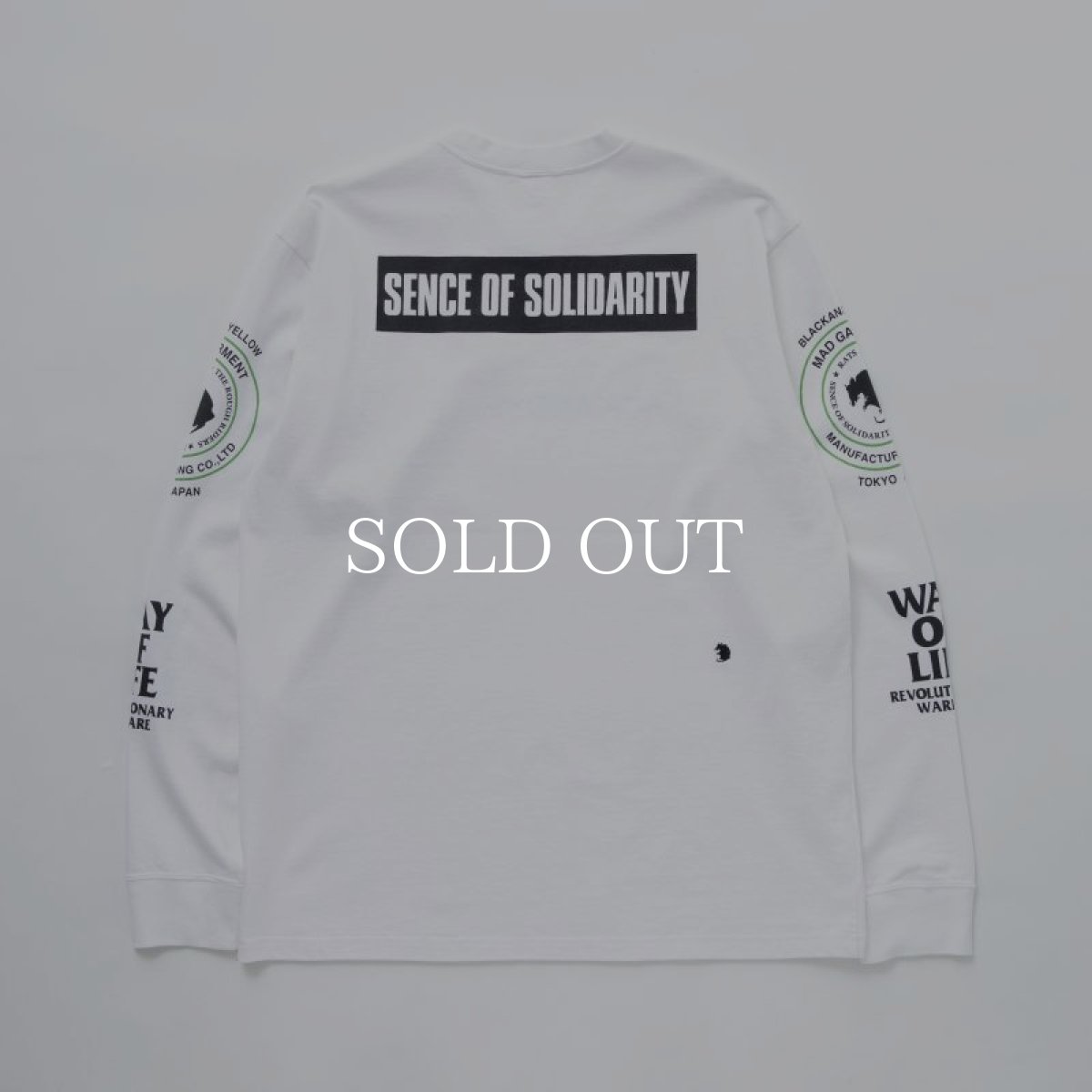 画像2: RATS  TWO WHEEL L/S TEE (WHITExGREEN) (2)