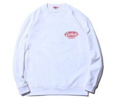 画像1: CUTRATE  CUTRATE LOGO CREW NECK SWEAT (WHITE × RED) (1)