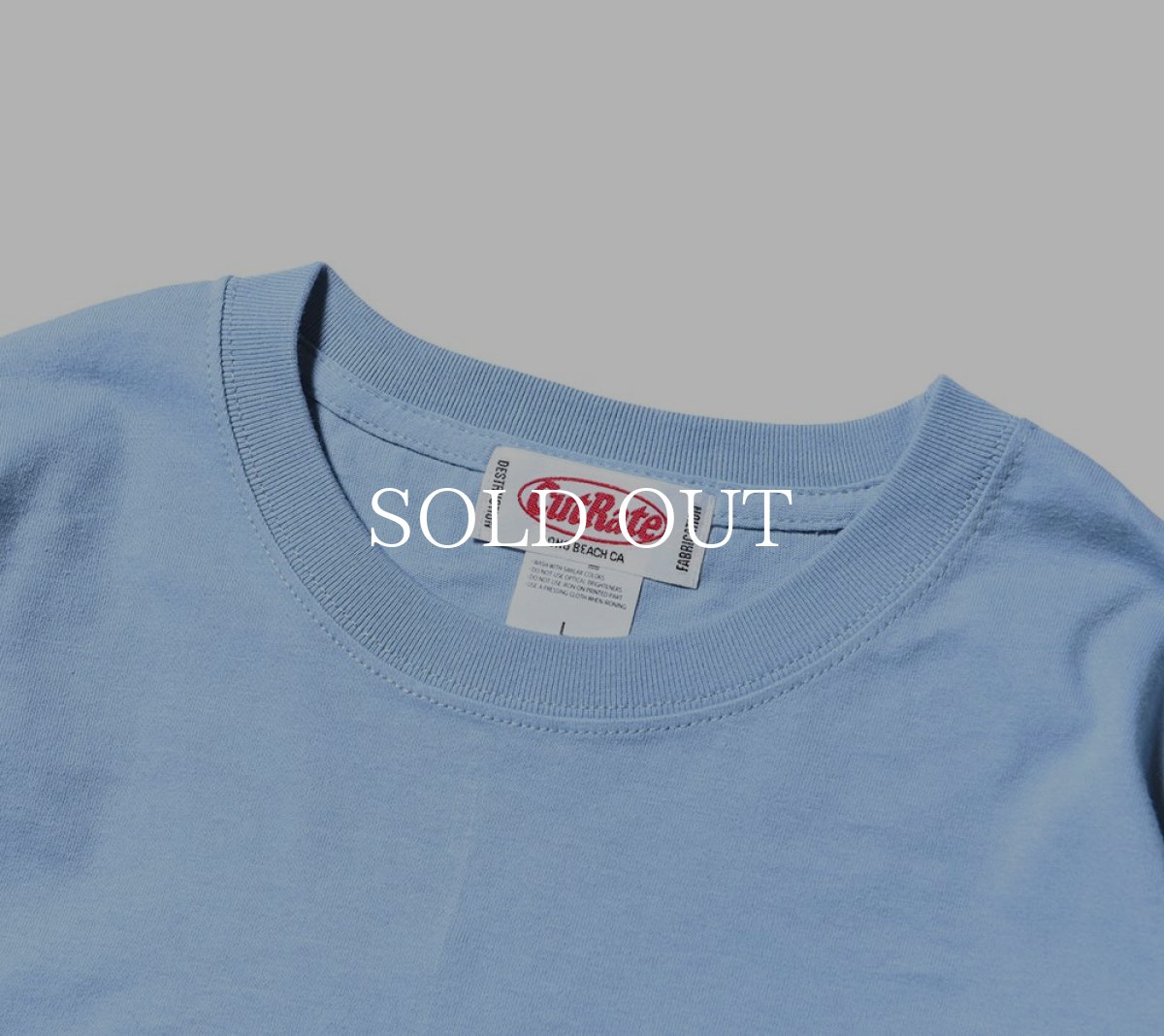 画像2: CUTRATE  CUTRATE LOGO EMBROIDERY DROPSHOULDER L/S T-SHIRT (ACID BLUE) (2)