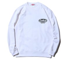 画像1: CUTRATE  CUTRATE LOGO CREW NECK SWEAT (WHITE × BLACK) (1)