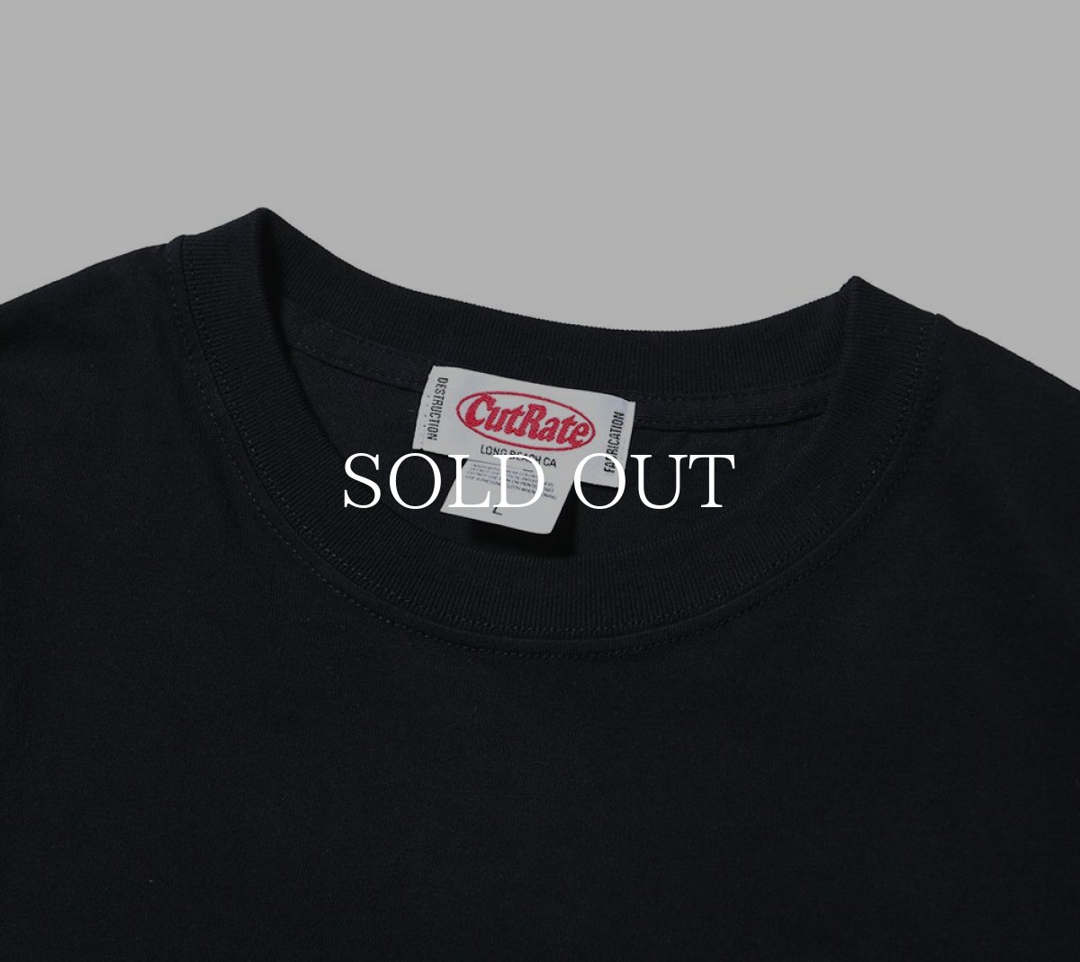画像2: CUTRATE  CUTRATE LOGO EMBROIDERY DROPSHOULDER L/S T-SHIRT (BLACK) (2)