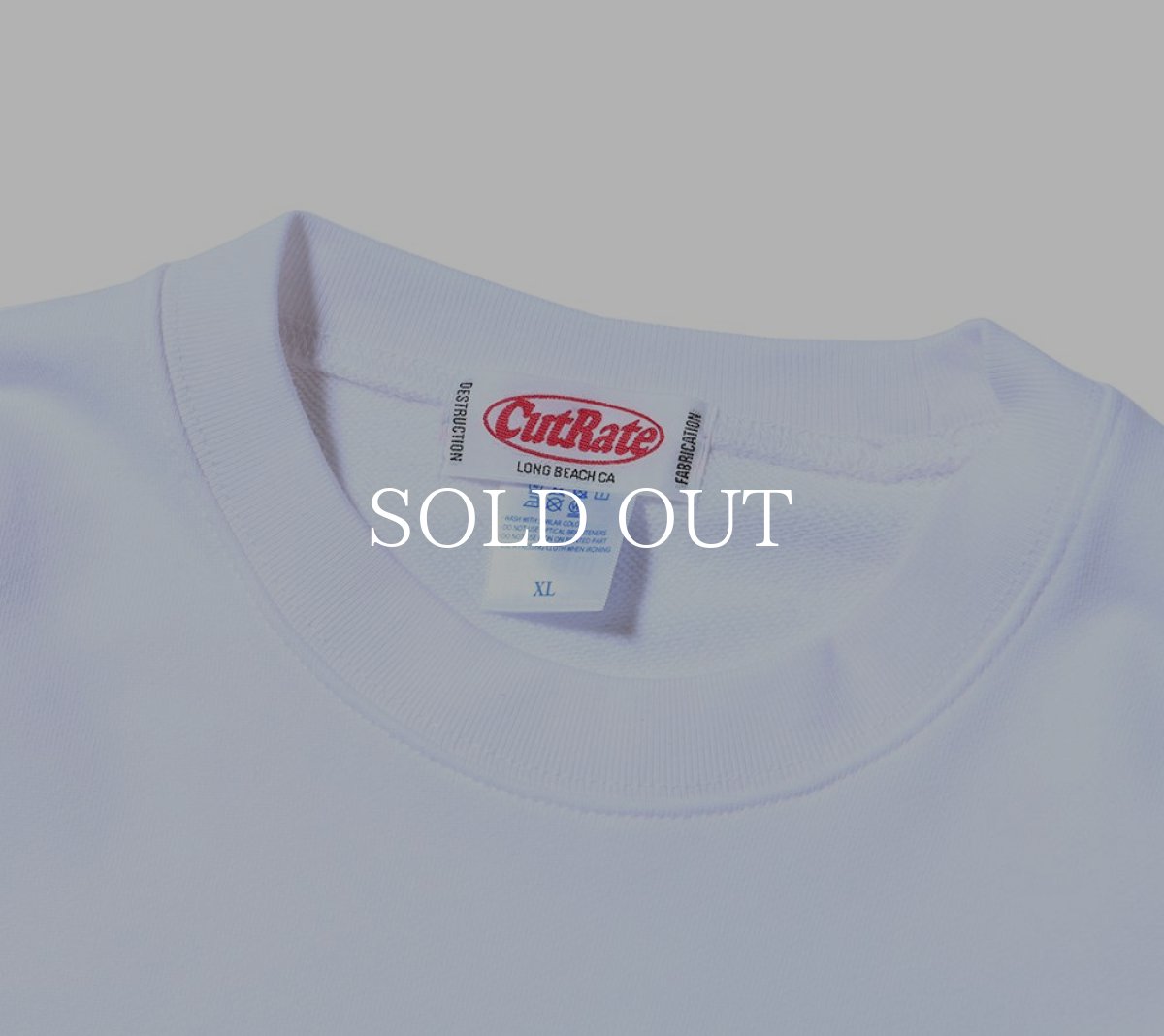 画像3: CUTRATE  CUTRATE LONG BEACH CA LOGO CREW NECK SWEAT (WHITE) (3)