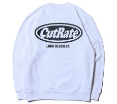 画像2: CUTRATE  CUTRATE LOGO CREW NECK SWEAT (WHITE × BLACK) (2)