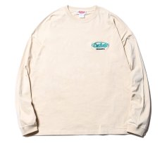 画像1: CUTRATE  CUTRATE LOGO EMBROIDERY DROPSHOULDER L/S T-SHIRT (SAND BEIGE) (1)