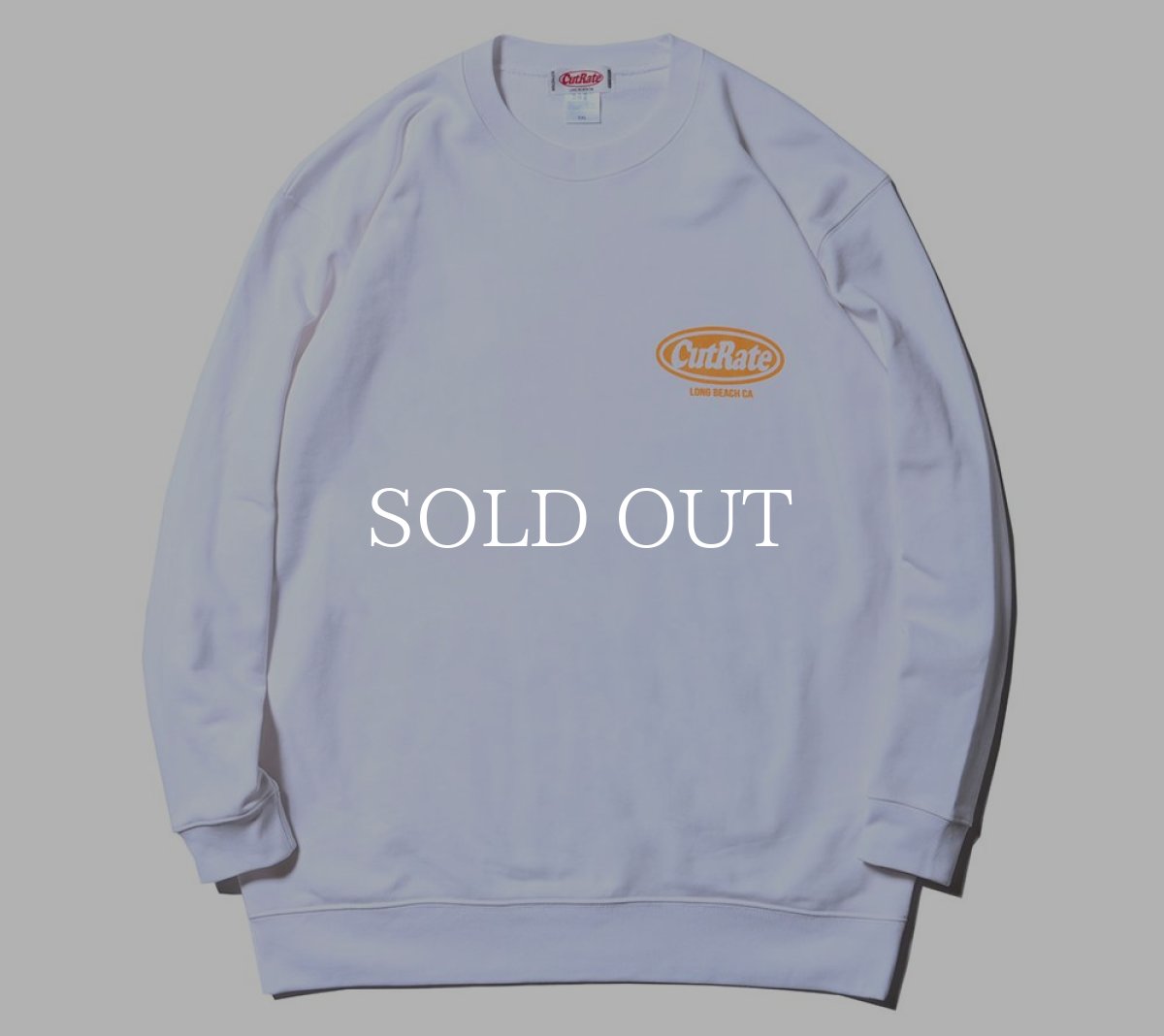 画像1: CUTRATE  CUTRATE LOGO CREW NECK SWEAT (WHITE × YELLOW) (1)