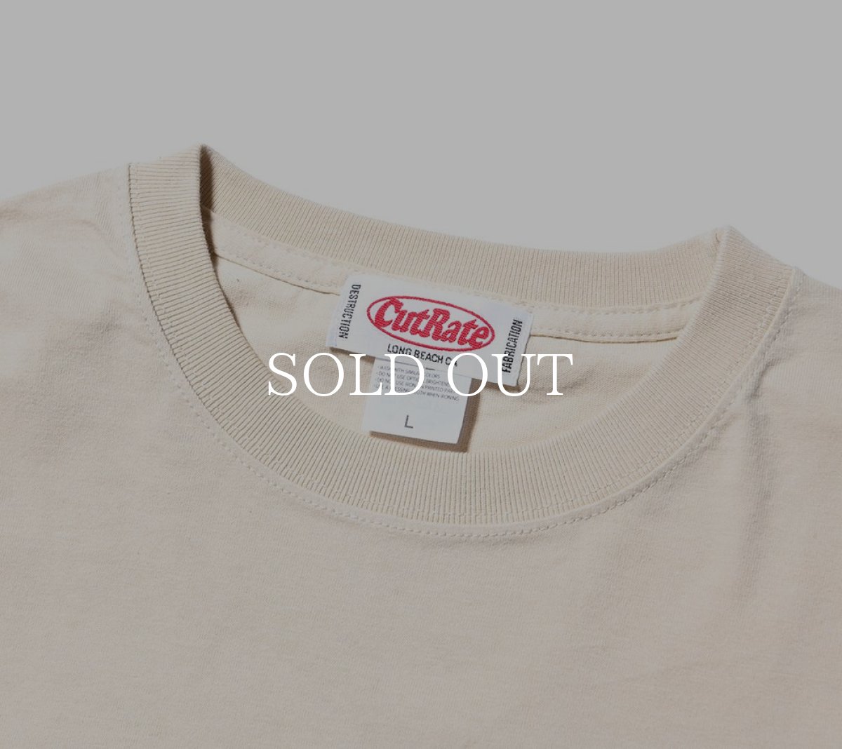 画像2: CUTRATE  CUTRATE LOGO EMBROIDERY DROPSHOULDER L/S T-SHIRT (SAND BEIGE) (2)