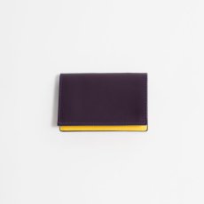 画像2: APPLEBUM  Leather Card Case (Purple/Yellow) (2)
