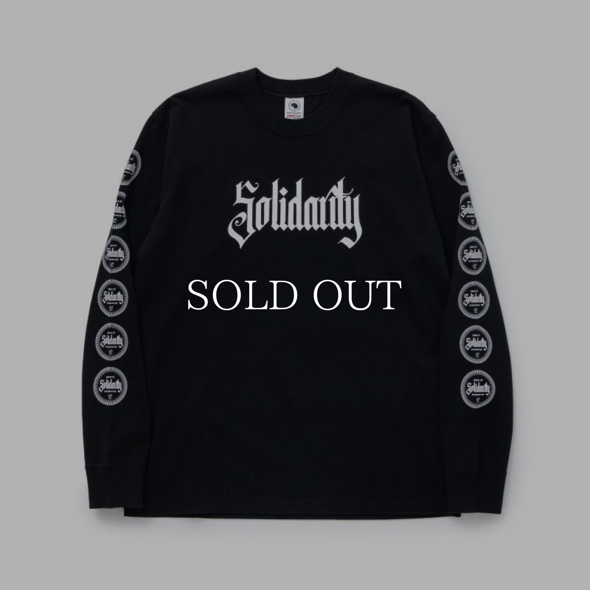 画像1: RATS  SOLIDARITY SLEEVE WHEEL L/S TEE (BLACK) (1)