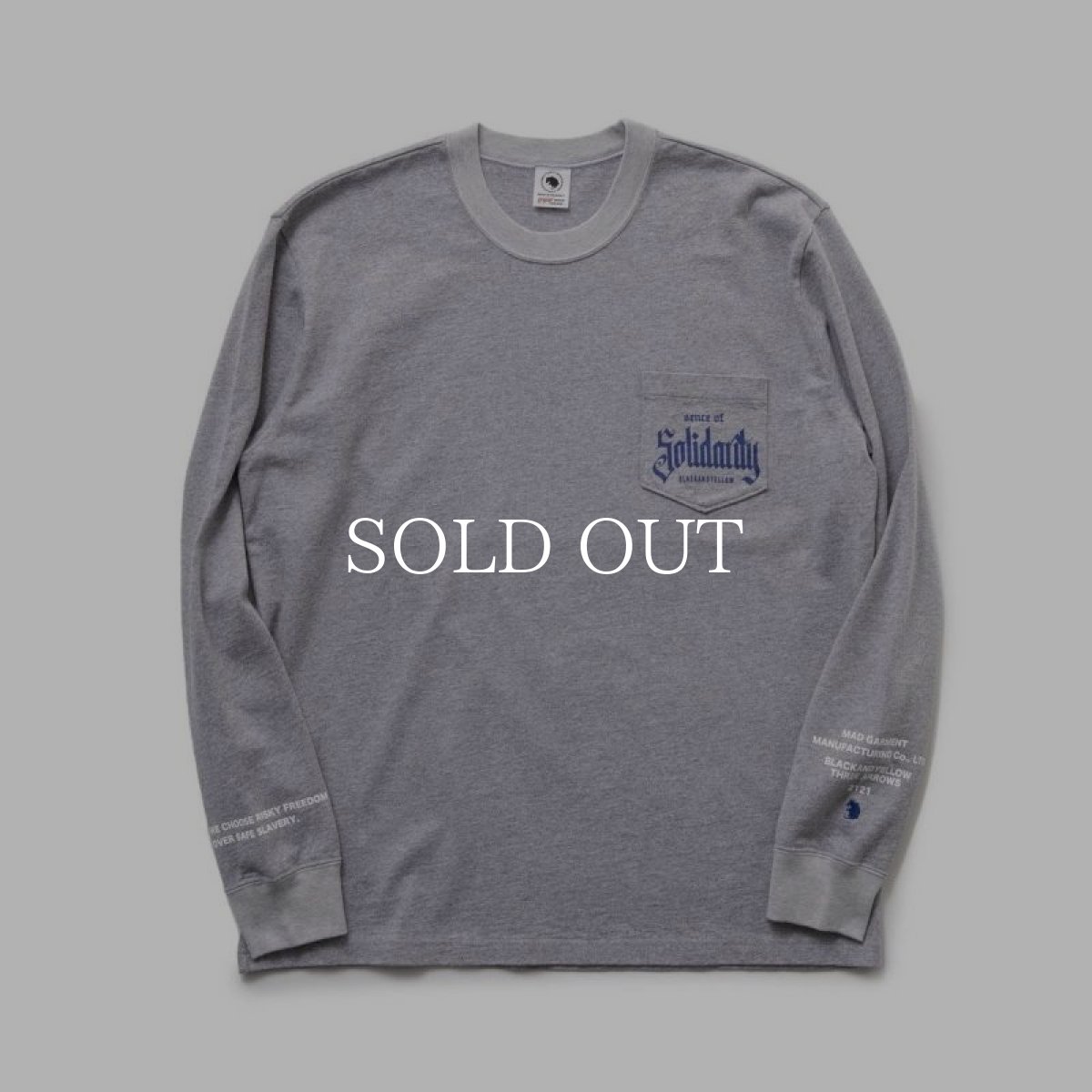 画像1: RATS  SOLIDARITY POCKET L/S TEE (GRAY) (1)