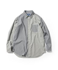 画像1: LFYT  MIXED STRIPE BIG SHIRT (NAVY) (1)