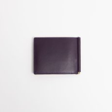 画像2: APPLEBUM  Leather Money Clip Wallet (Purple/Yellow) (2)