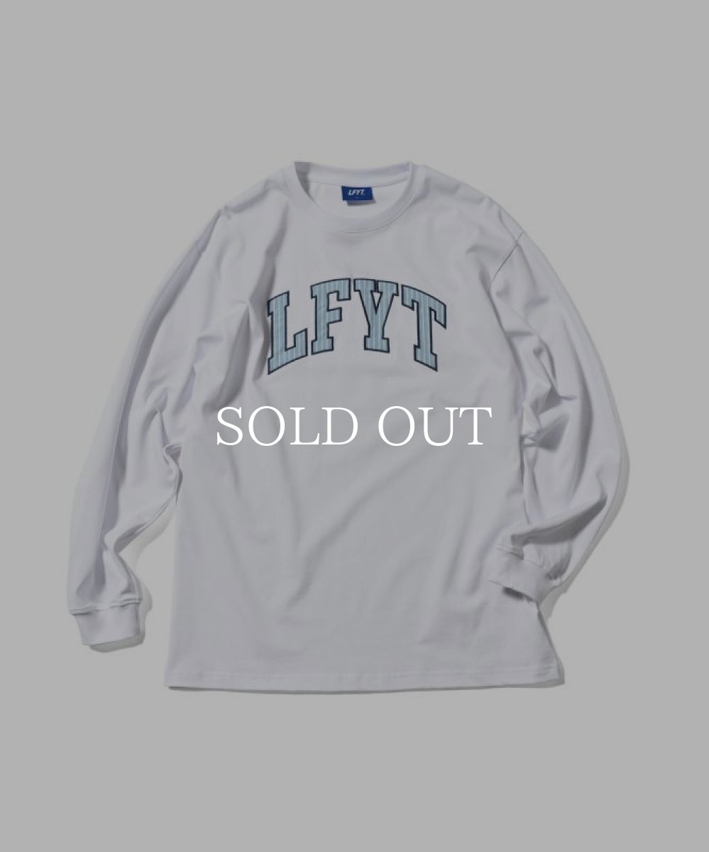 画像1: LFYT  STRIPED LFYT ARCH LOGO L/S TEE (WHITE) (1)