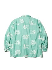 画像2: RADIALL  CHROME LADY - OPEN COLLARED SHIRT L/S (Emerald Green) (2)