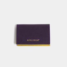 画像1: APPLEBUM  Leather Card Case (Purple/Yellow) (1)