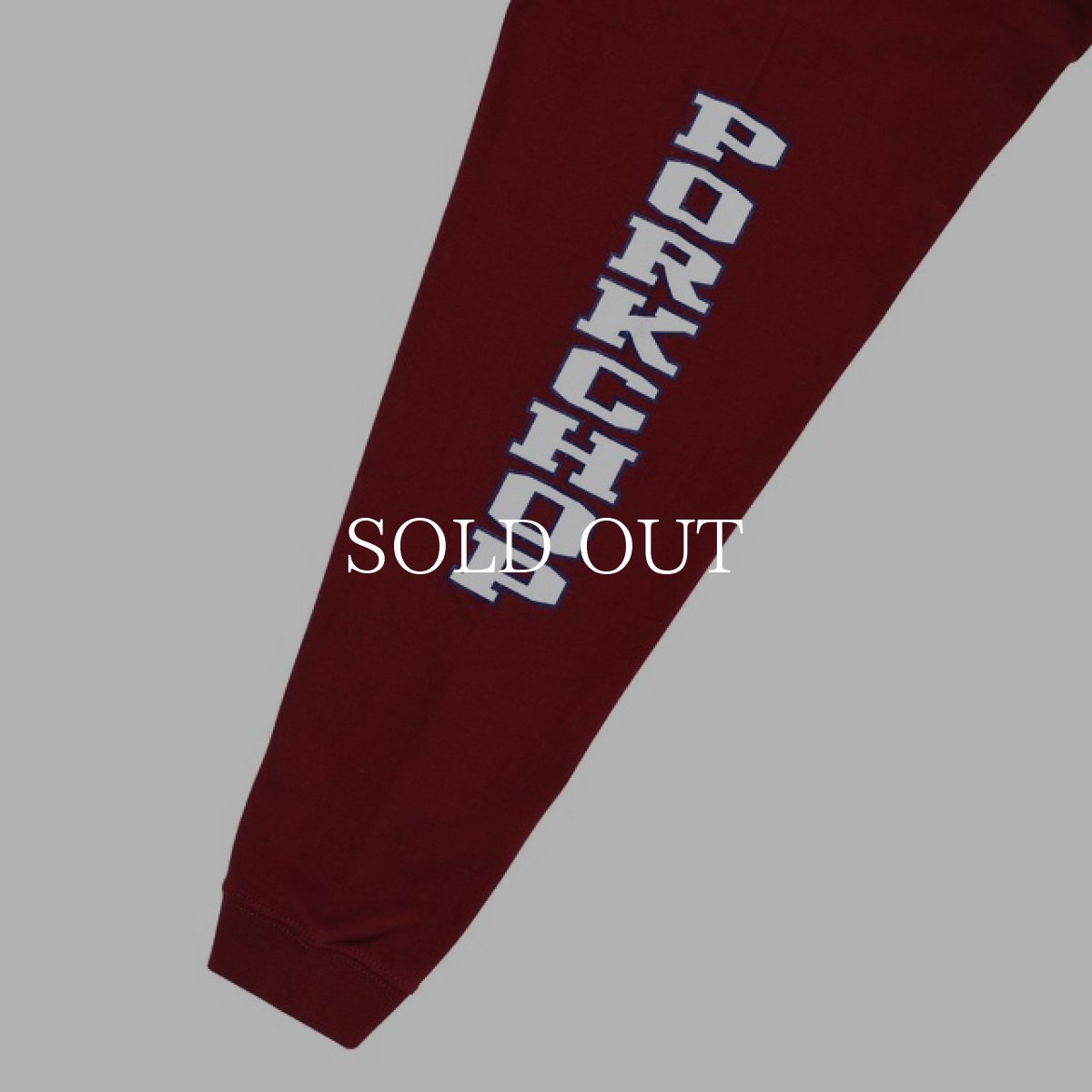 画像5: PORKCHOP GARAGE SUPPLY  COLLEGE RAGLAN L/S TEE (WHITE × BURGUNDY) (5)