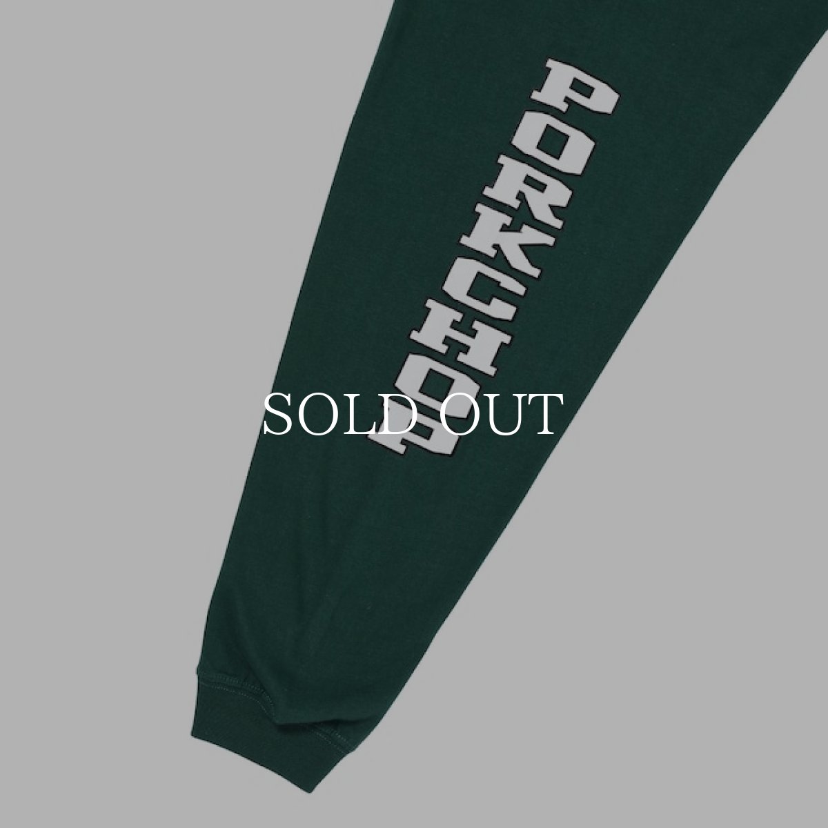 画像5: PORKCHOP GARAGE SUPPLY  COLLEGE RAGLAN L/S TEE (WHITE × GREEN) (5)