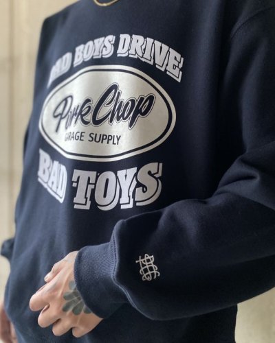 画像1: PORKCHOP GARAGE SUPPLY  BAD TOYS SWEAT (NAVY)