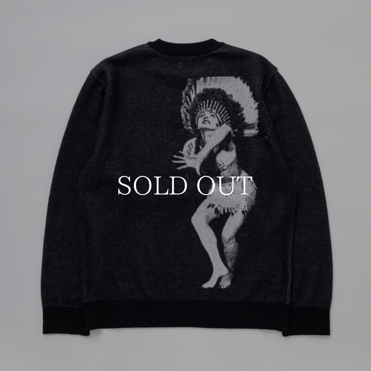 画像2: RATS  INDIAN JAQUARD LS KNIT (BLACK) (2)