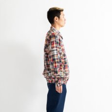 画像4: APPLEBUM  Madras Patchwork Zip Up Shirt Jacket (Red) (4)