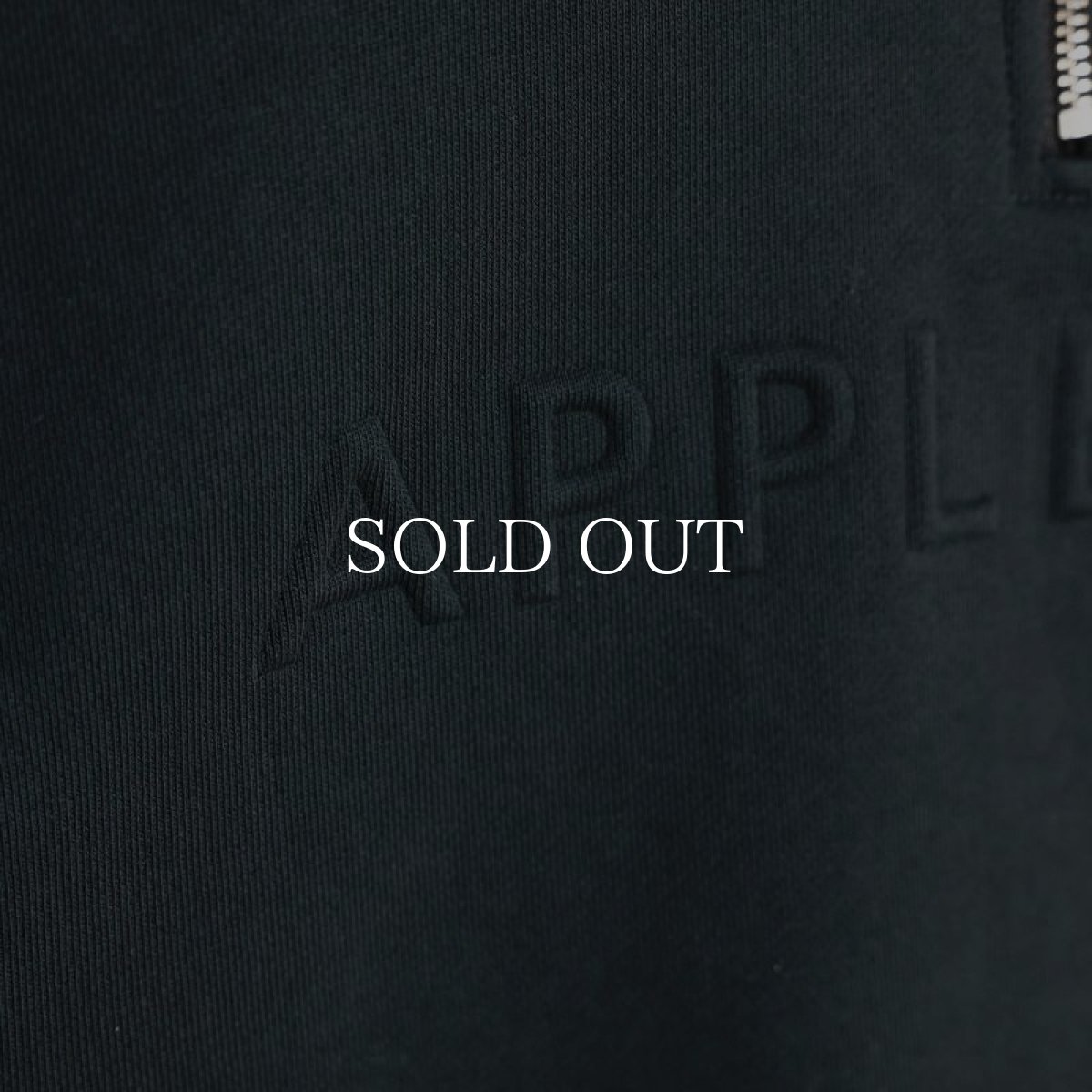 画像11: APPLEBUM  Solid Color Half Zip Sweat (Dark Green) (11)