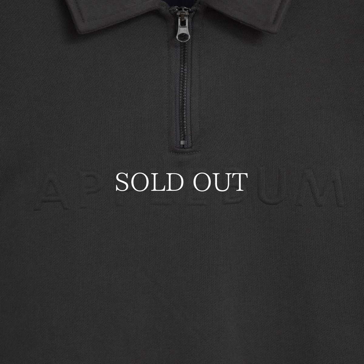 画像10: APPLEBUM  Solid Color Half Zip Sweat (Charcoal) (10)