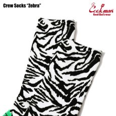 画像3: COOKMAN  ソックス Crew Socks Zebra (White) (3)
