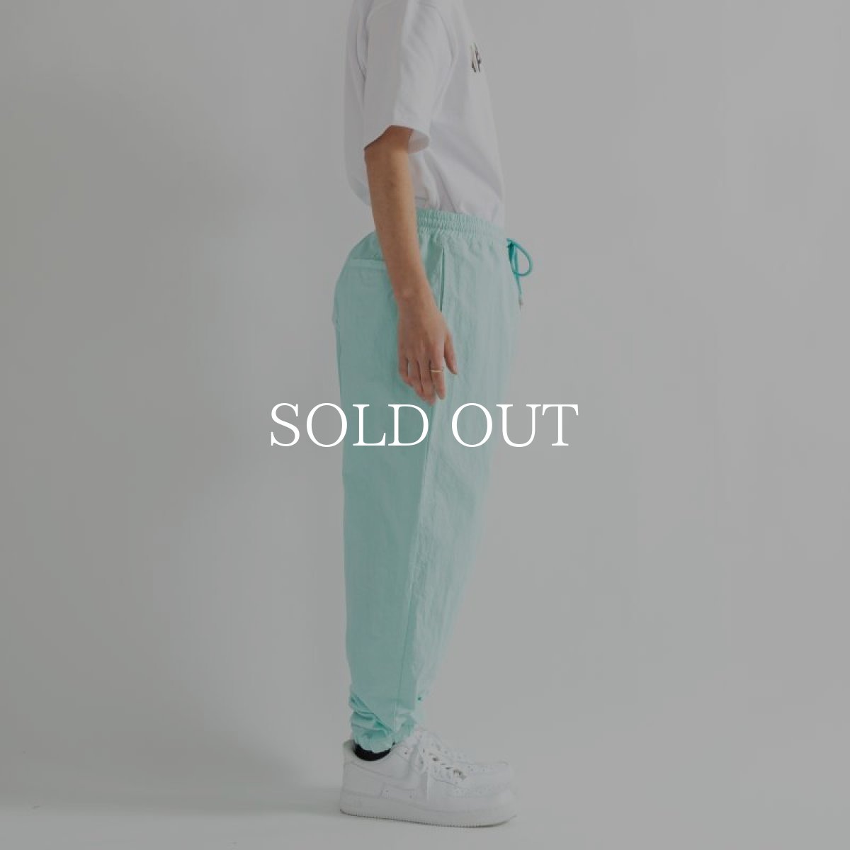 画像3: APPLEBUM  Dyed Cotton Nylon Track Pants (Turquoise) (3)