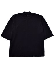 画像1: MINEDENIM  Smooth Mockneck Half Sleeve T-SH (BLK) (1)