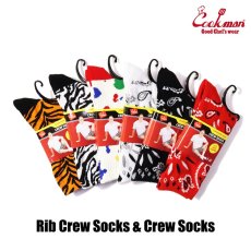 画像8: COOKMAN  ソックス Rib Crew Socks Sauce Splash (White) (8)