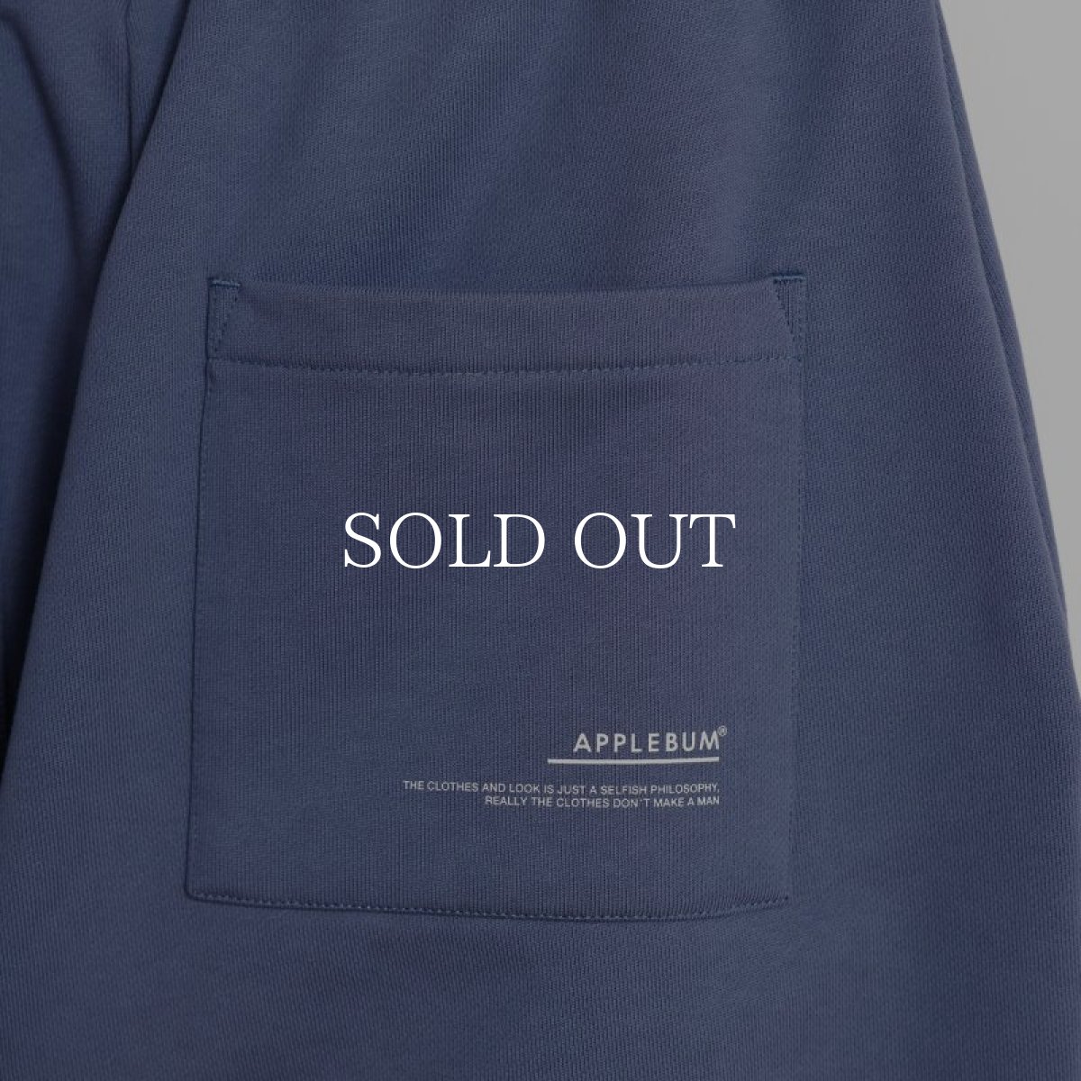 画像12: APPLEBUM  Center Pleats Sweat Pants (Blue Gray) (12)