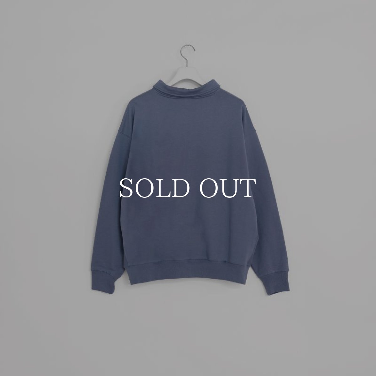 画像8: APPLEBUM  Solid Color Half Zip Sweat (Blue Gray) (8)