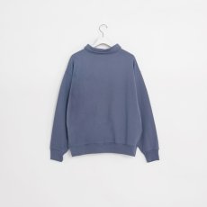 画像8: APPLEBUM  Solid Color Half Zip Sweat (Blue Gray) (8)