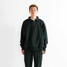 画像2: APPLEBUM  Solid Color Half Zip Sweat (Dark Green) (2)