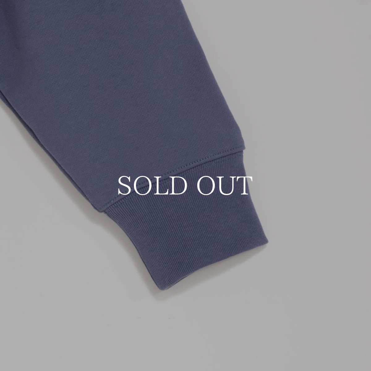 画像12: APPLEBUM  Solid Color Half Zip Sweat (Blue Gray) (12)