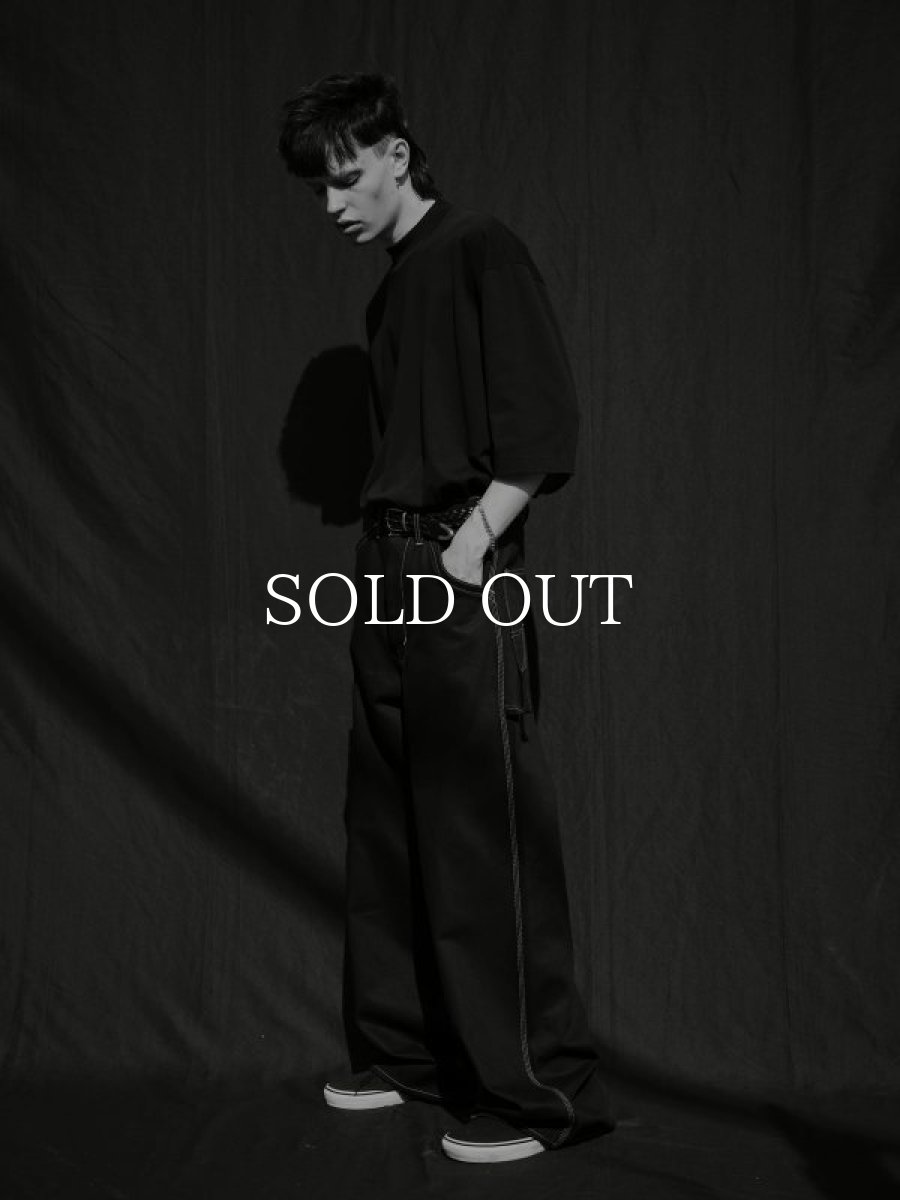 画像7: MINEDENIM  Smooth Mockneck Half Sleeve T-SH (BLK) (7)